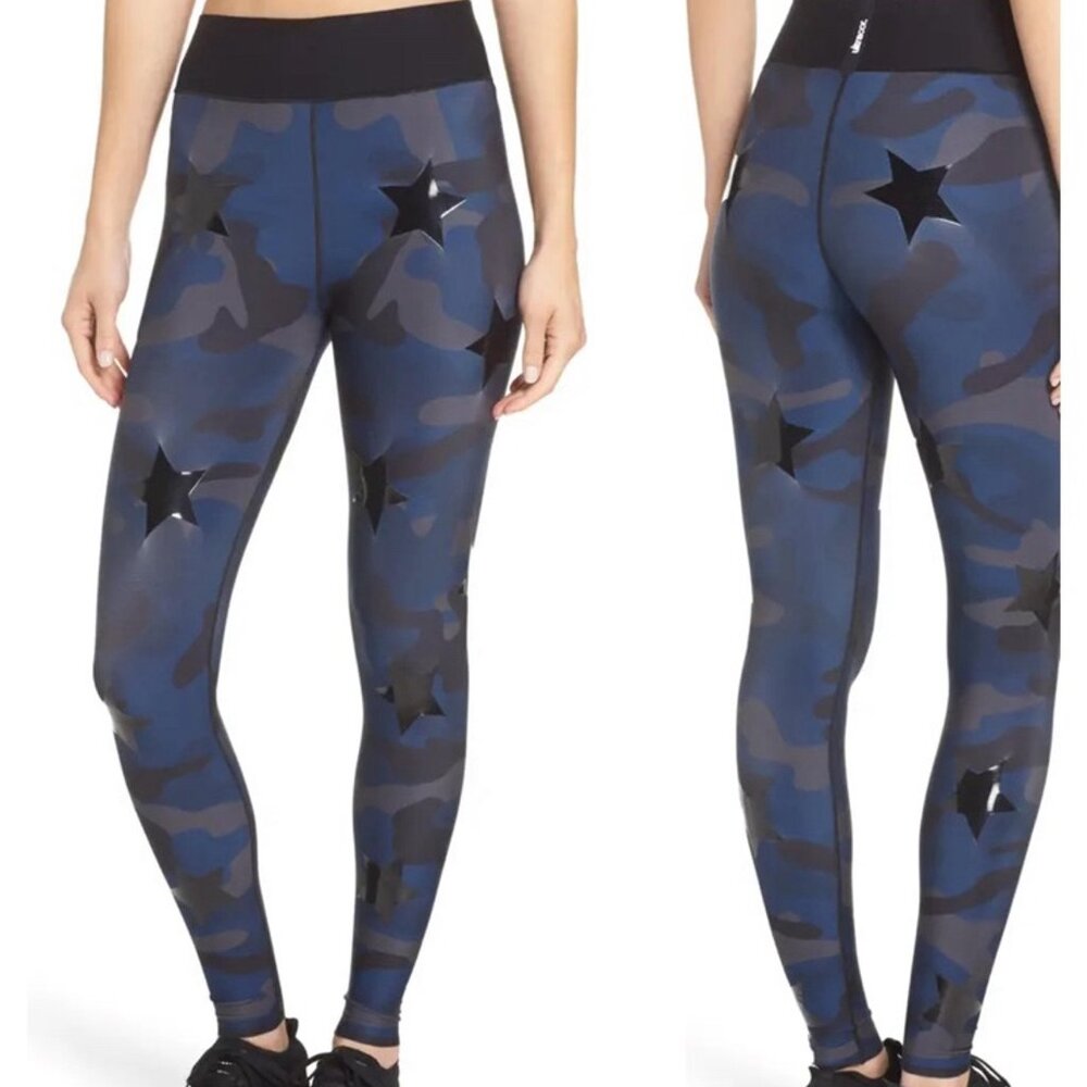 Ultracor Knockout Camo Star Leggings! Smokey Blue / Black Color